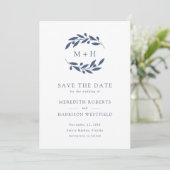 Hochzeitsszenario für die Blauolive-Zweigstelle Save The Date (Stehend Vorderseite)