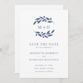 Hochzeitsszenario für die Blauolive-Zweigstelle Save The Date (Vorne/Hinten)