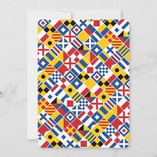 Hochzeitsszenario für die Signalflagge Einladung (Rückseite)