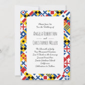 Hochzeitsszenario für die Signalflagge Einladung (Vorderseite)