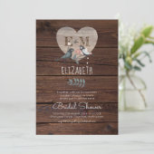 Hochzeitsszenario mit Gravur-Brautparty Einladung (Stehend Vorderseite)