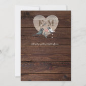 Hochzeitsszenario mit Gravur-Brautparty Einladung (Rückseite)