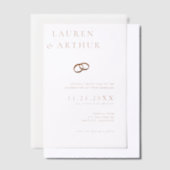 Hochzeitsszenario mit moderner Chic-UltraMinimalis Pergament Einladungen (Versetzt)