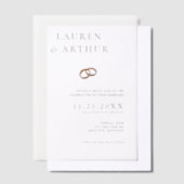 Hochzeitsszenario mit moderner Chic-UltraMinimalis Pergament Einladungen (Versetzt)