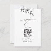 Hochzeitsszenario mit QR-Code und Foto RSVP Karte (Vorderseite)