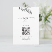 Hochzeitsszenario mit QR-Code und Foto RSVP Karte (Stehend Vorderseite)