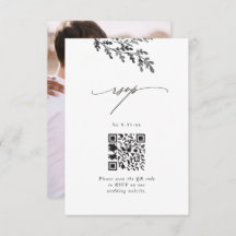 Hochzeitsszenario mit QR-Code und Foto