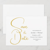 Hochzeitsszenario Moderne Minimalistische Schlicht Einladung (Vorne/Hinten)