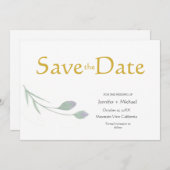 Hochzeitsszenario Moderne Minimalistische Schlicht Einladung (Vorne/Hinten)