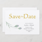 Hochzeitsszenario Moderne Minimalistische Schlicht Save The Date (Vorne/Hinten)