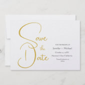 Hochzeitsszenario Moderne Minimalistische Schlicht Save The Date (Vorderseite)
