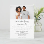 Hochzeitsszenario - Modernes Foto Ankündigung (Stehend Vorderseite)