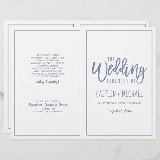 Hochzeitsszenario - Modernes Pinselskript - dumme  (Vorne/Hinten)