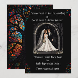 Hochzeitsszenario Personalisiert Einladende Cartoo Einladung