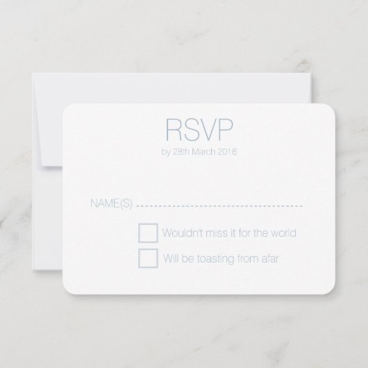 Hochzeitsszenario RSVP (Diamond Blue) (Rückseite)