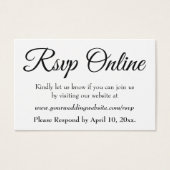 Hochzeitsszenario RSVP Online Schwarzes Script ein (Vorderseite)