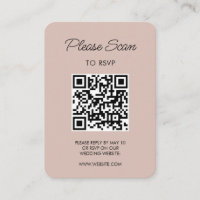 Hochzeitsszenario RSVP, QR-Code Moderner Minimalis