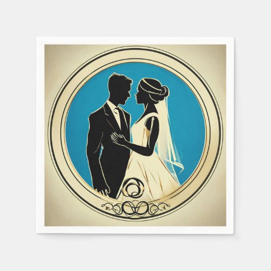 Hochzeitsszenario Serviette (Vorderseite)