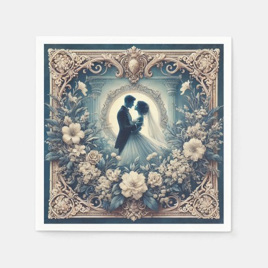 Hochzeitsszenario Serviette (Vorderseite)