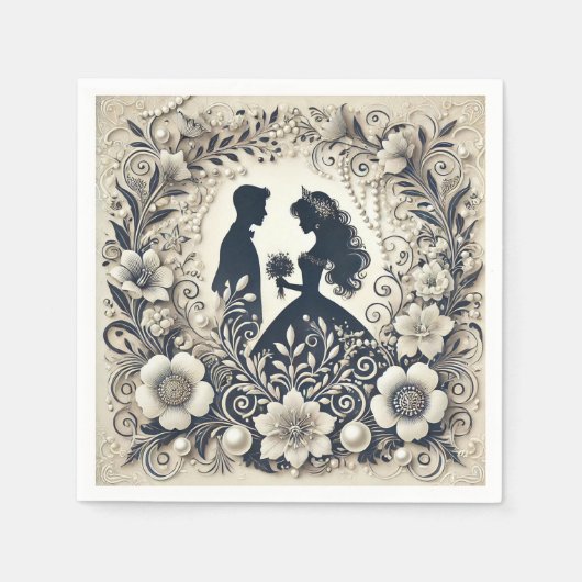 Hochzeitsszenario Serviette (Vorderseite)