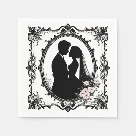 Hochzeitsszenario Serviette (Vorderseite)