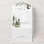 Hochzeitsszenario "Soft Woods Mountain" All In One Einladung (Außenbereich)