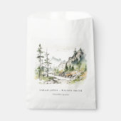 Hochzeitsszenario "Soft Woods Mountain" Geschenktütchen (Vorderseite)