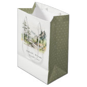 Hochzeitsszenario "Soft Woods Mountain" Mittlere Geschenktüte (Vorderseite Schrägansicht)