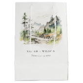 Hochzeitsszenario "Soft Woods Mountain" Mittlere Geschenktüte (Rückseite)