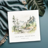 Hochzeitsszenario "Soft Woods Mountain" Serviette