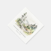 Hochzeitsszenario "Soft Woods Mountain" Serviette (Ecke)