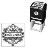 Hochzeitsszenario Speichern des Verzierten Vintage Permastempel (Beispiel)