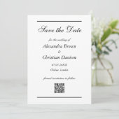 Hochzeitsszenario speichern Sie das Datum mit einf Einladung (Stehend Vorderseite)