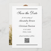 Hochzeitsszenario speichern Sie das Datum mit einf Einladung (Vorne/Hinten)