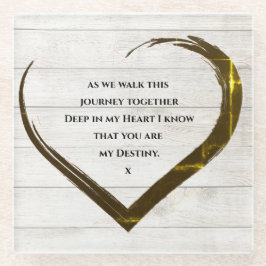 Hochzeitsszenario-Verlobung Glasuntersetzer