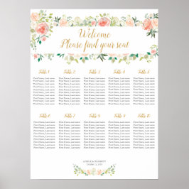 Hochzeitstabelle 10 Tische | ROSE Poster