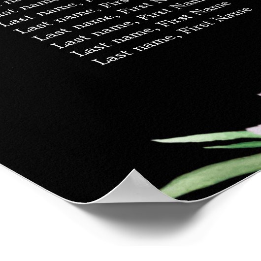 Hochzeitstabelle 16 poster (Ecke)