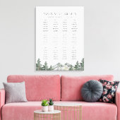 Hochzeitstabelle für 12 Tische für Hochzeiten Leinwanddruck (Insitu (Wohnzimmer))