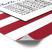 Hochzeitstabelle für amerikanische Flaggen Poster (Ecke)