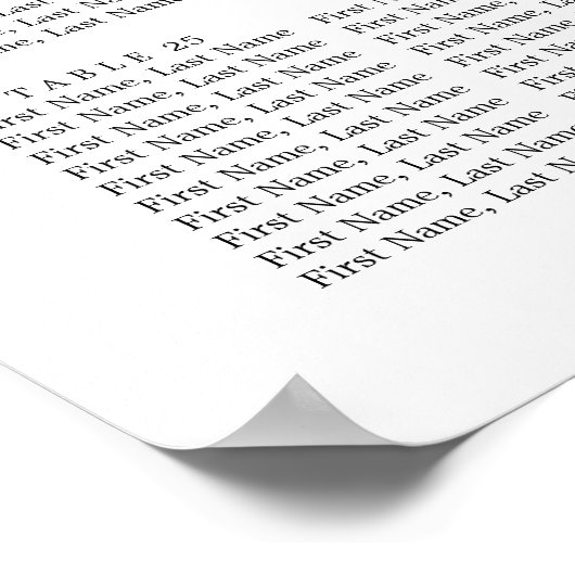 Hochzeitstabelle für Bohemische Wildblume Poster (Ecke)