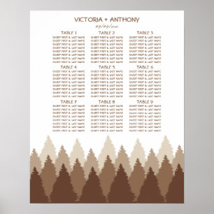 Hochzeitstabelle für Braunwald Poster