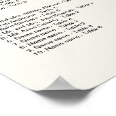 Hochzeitstabelle für Burgunder Wine Starfish Poster (Ecke)