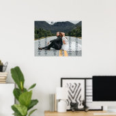 Hochzeitstabelle für Fotos Poster (Heimbüro)
