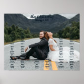 Hochzeitstabelle für Fotos Poster (Vorne)