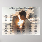 Hochzeitstabelle für Fotos Poster (Vorne)
