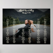 Hochzeitstabelle für Fotos Poster (Vorne)