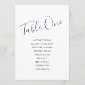 Hochzeitstabelle für Küstenfarben, Tischplan Einladung (Vorderseite)