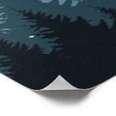 Hochzeitstabelle für Pine Tree Watercolor Forest Poster (Ecke)