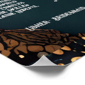 Hochzeitstabelle für Sitzplätze Poster (Ecke)