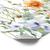 Hochzeitstabelle für Wildblumen Poster (Ecke)